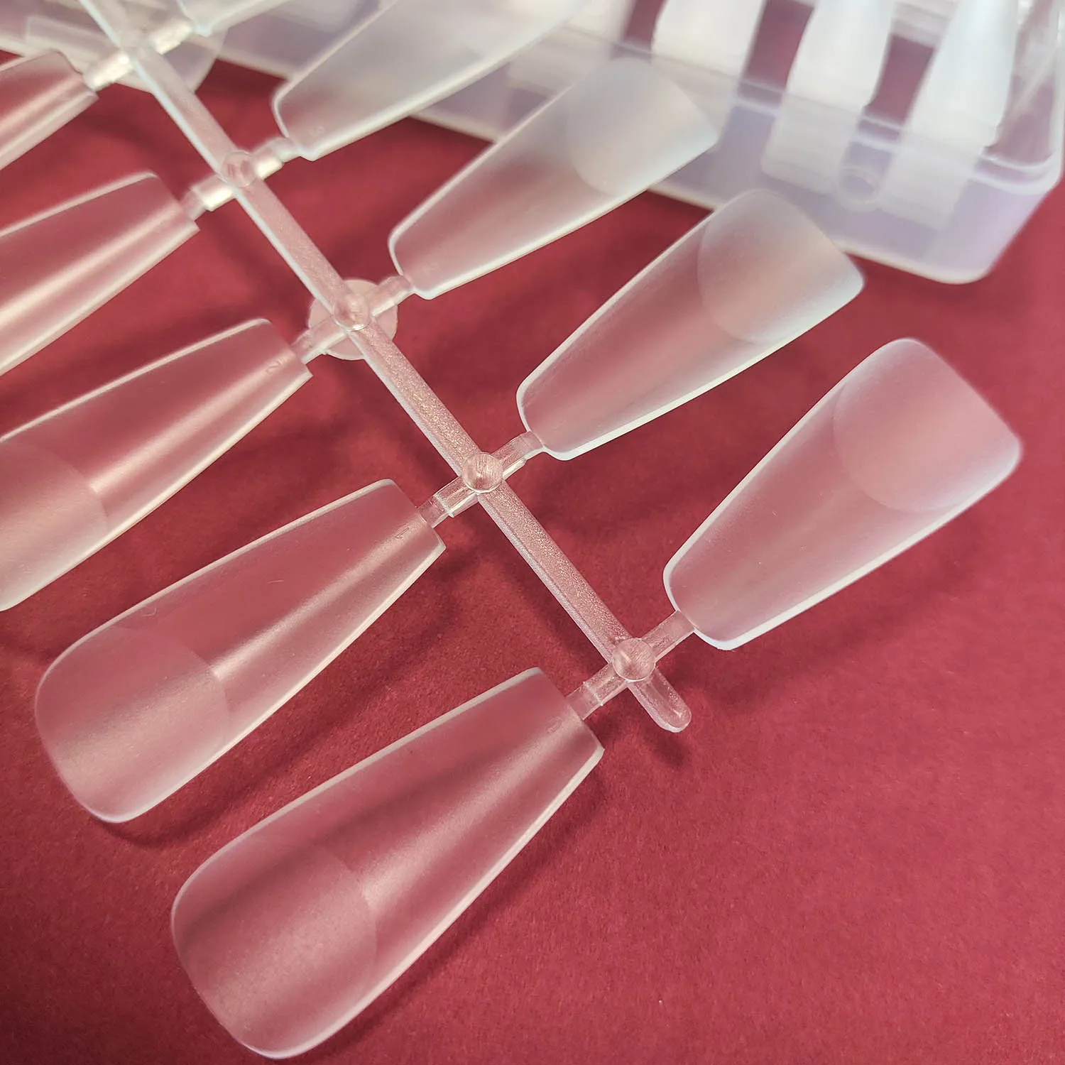 Акриловые накладные ногти 240 шт./кор. длинная форма гроба матовое полное покрытие