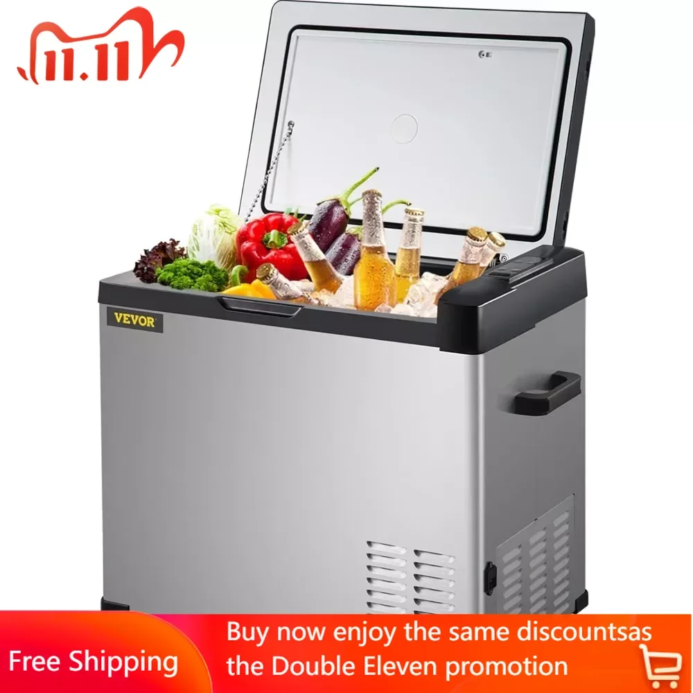 

12 Volt Refrigerator, Portable Refrigerator (-4℉~68℉) With APP Control Car Compressor Fridge Cooler 12V/24V DC and 110-220V