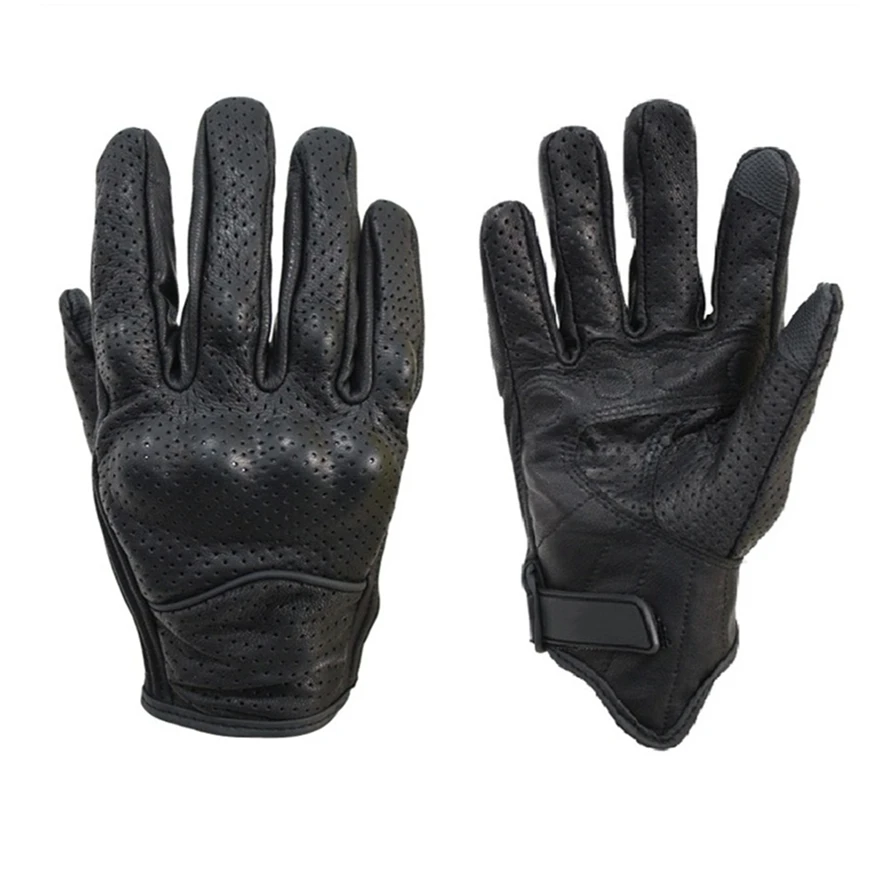 

Motorcycle Gloves Outdoor Leather Gloves Sports Full Finger Moto Waterproof Riding Protective Armor Gears