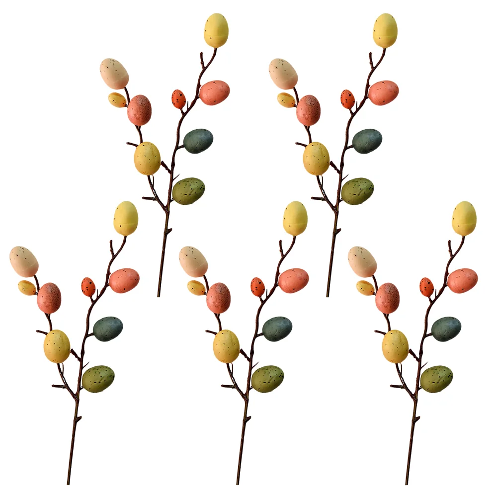 

Easter Egg Eggs Flower Picks Branches Artificial Floral Diy Arrangement Tree Decor Stems Decorative Pick Pastel Bouquet Branch