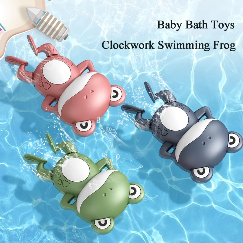 

Cute Frogs Duck Baby Bath Toys for Kids Swimming Bath Beach Toys Dolphin Animal Water Clockwork Infant Newborn Toddler Toys