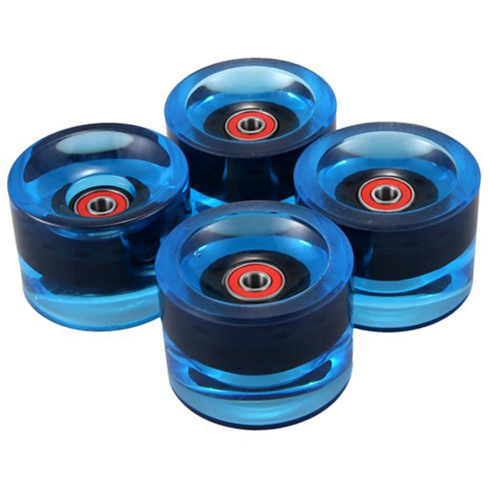

7Inch Longboard Truck Wheels Set 4Pcs PU Wheels 8Pcs Bearing T Skateboard Tool Skateboard Wheel Combo for Longboard