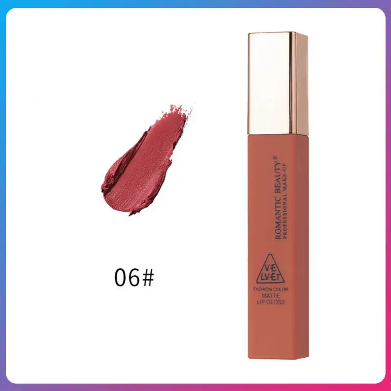 

Professional Makeup Lip Glaze Soft Long Lasting Lip Gloss Waterproof Moisturizing Non-greasy Lip Makeup Cosmetics 6 Colors