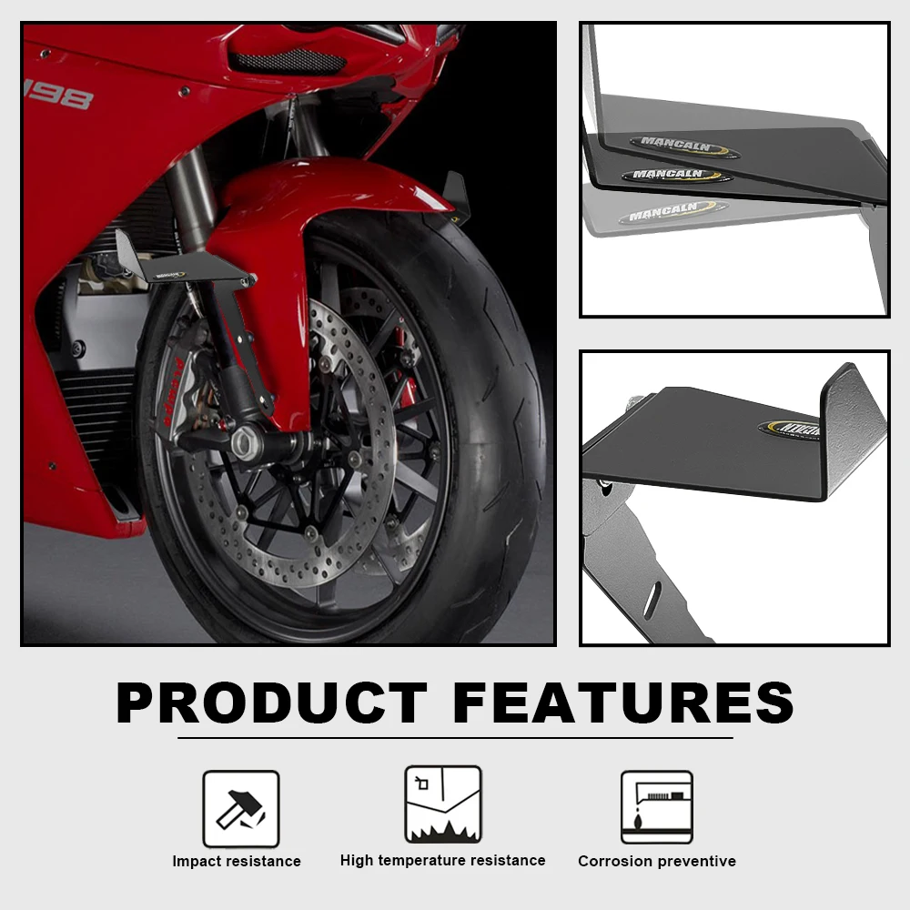 Переднее фиксированное крыло мотоцикла для DUCATI 848 1098 1198 EVO S/R 2007-2013 регулируемые