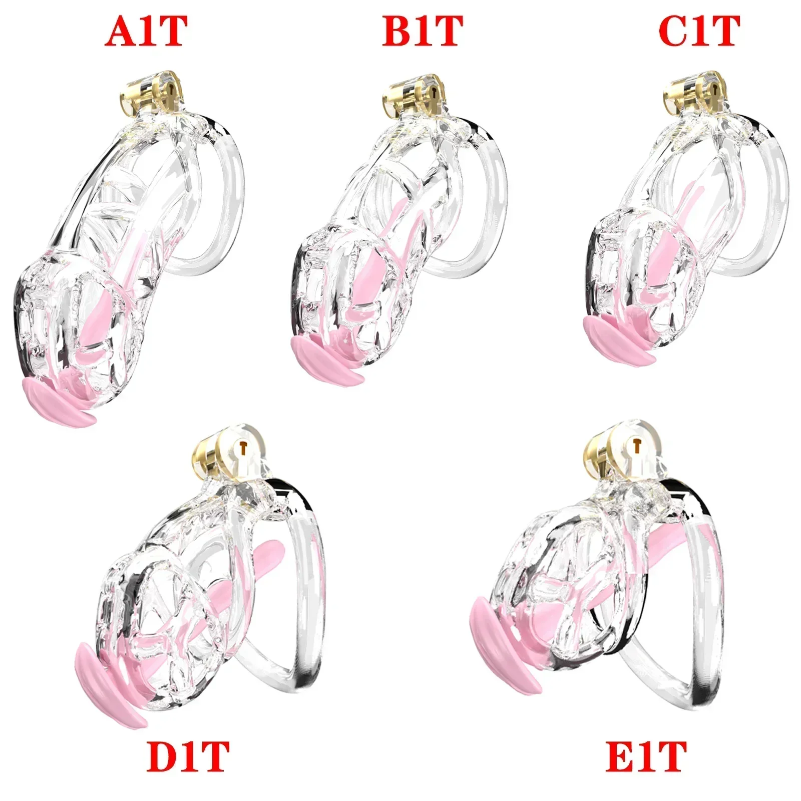 Секс-игрушки Мужские кольца для пениса Клетка целомудрия Пояс Сдержанная Sissy Femboy