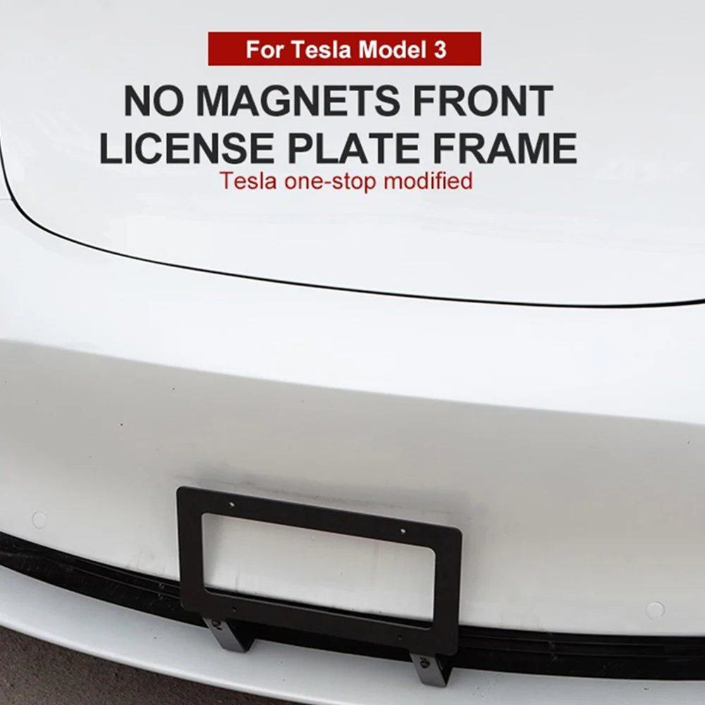 

Tesla Model 3 Y Model3 Universal Car US Version License Plate Frame Auto Exterior Modification 2022 Decoration Accessories