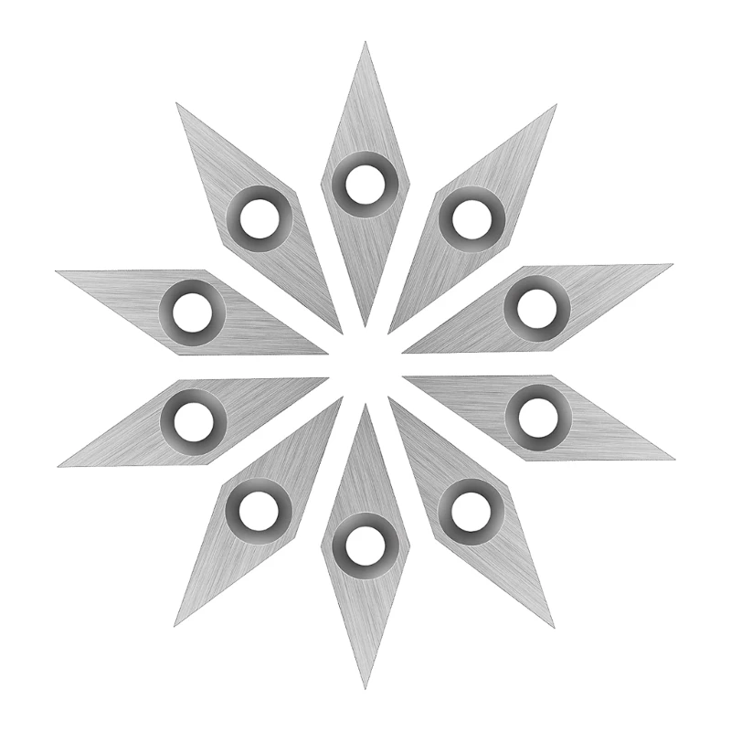 

10pcs Diamond Carbide Inserts Cutters Finisher Hollower Tools Woodworking High Accuracy Carbide Inserts Cutters Blade