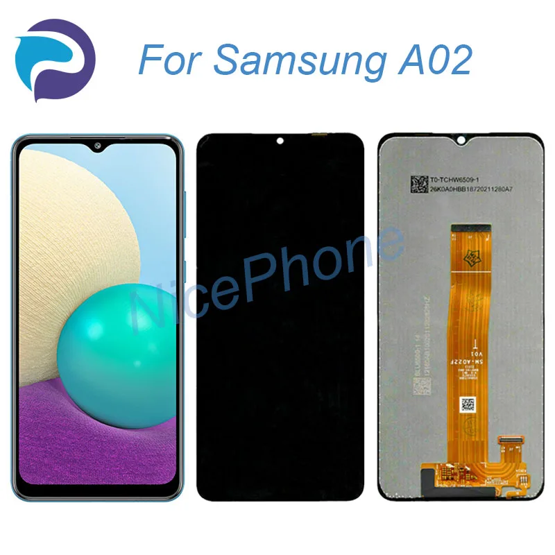 ЖК-экран и сенсорный дигитайзер в сборе для Samsung A02, 1600*720 SM-A022F/DS/M/DS, Samsung A02