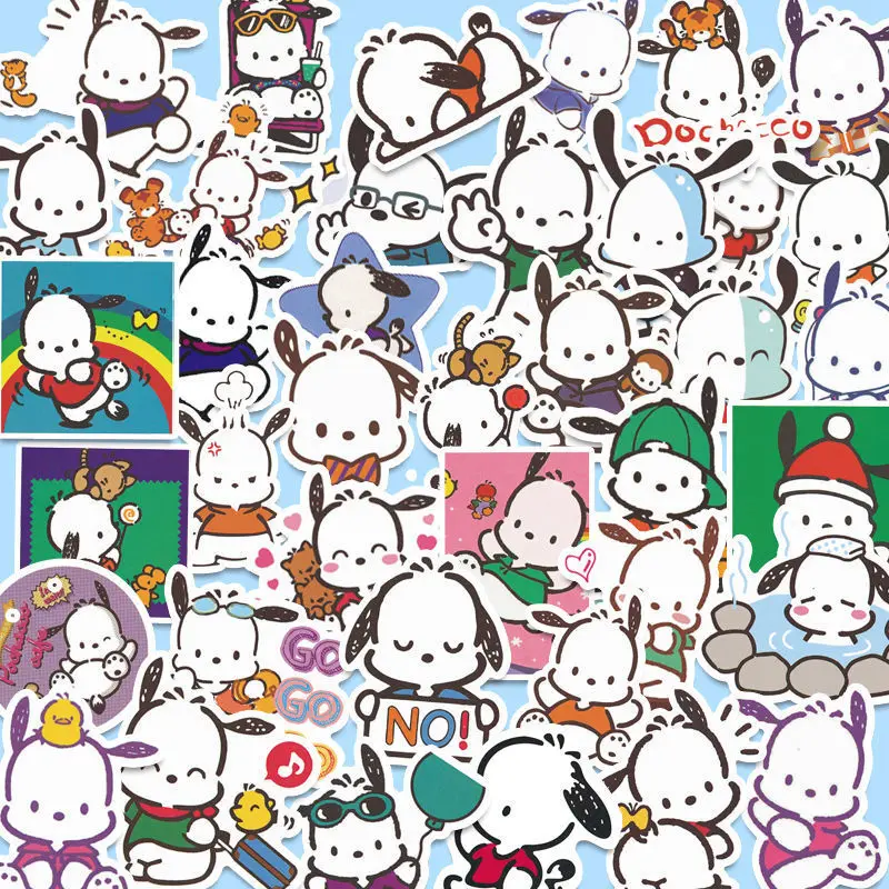 

50 Pcs Cute Sanrio Pochacco Graffiti Sticker Cartoon Decals Kids Toy Diary Suitcase Scrapbook Phone Laptop Bike Sticker Kawaii