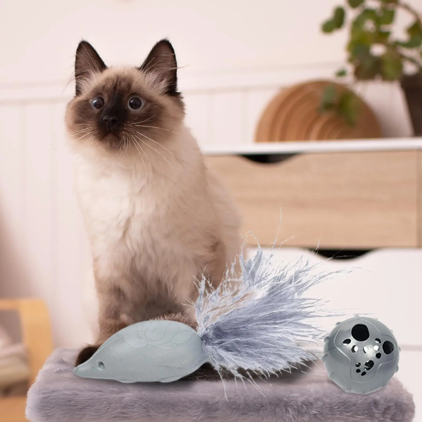 

Интерактивная игрушка для кошек, с колокольчиком