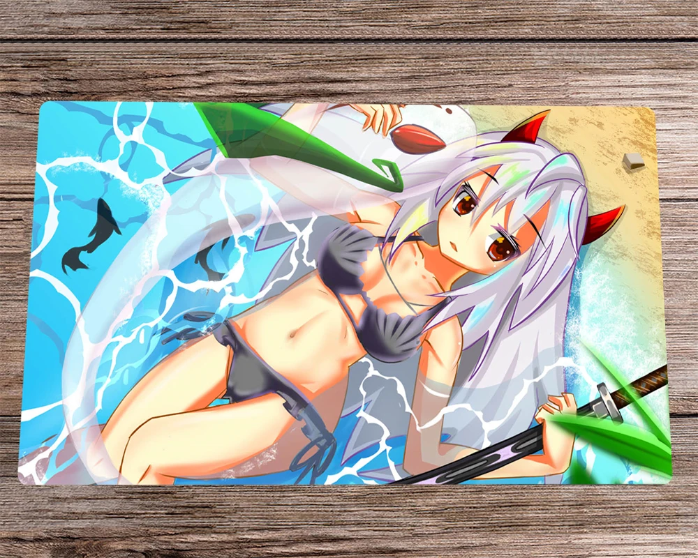 

YuGiOh Playmat Ghost Ogre & Snow Rabbit TCG Playmat Trading Card Game Mat Board Game Mat & Free Bag Desk Pad Mousepad 60x35cm