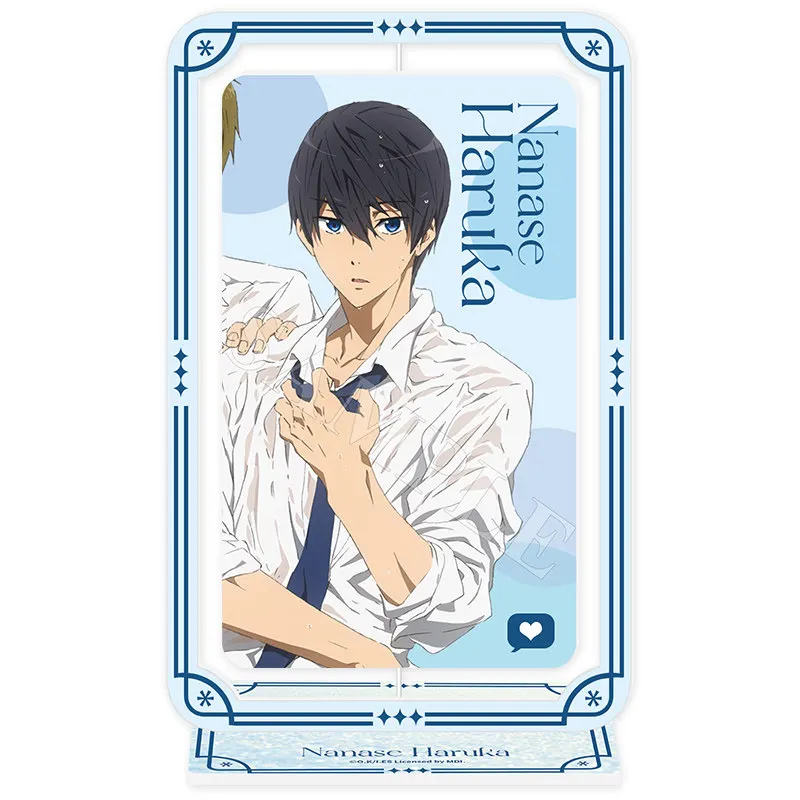 Фото Аниме бесплатно! Коллекция акриловых брелоков-подставок Iwatobi Swim Club Rei Ryugazaki с эффектом мокрой ткани, прямоугольные, для декора стола №5