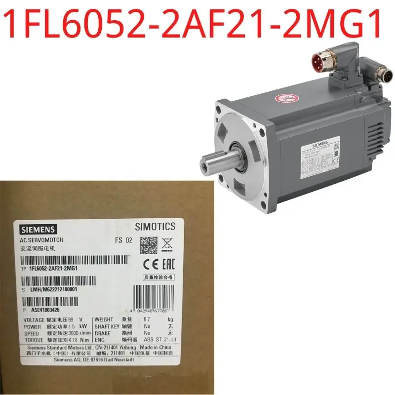 

1FL6052-2AF21-2MG1 Brand New SIMOTICS S-1FL6 Operating voltage 230 V 3AC PN=1.5 kW; NN=3000 rpm M0=4.78 Nm; MN=4.78 Nm