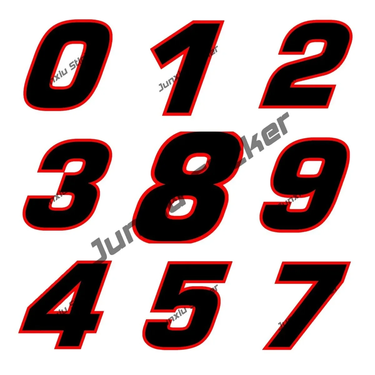Разные размеры съемная наклейка на автомобиль гоночные номера 0123456789