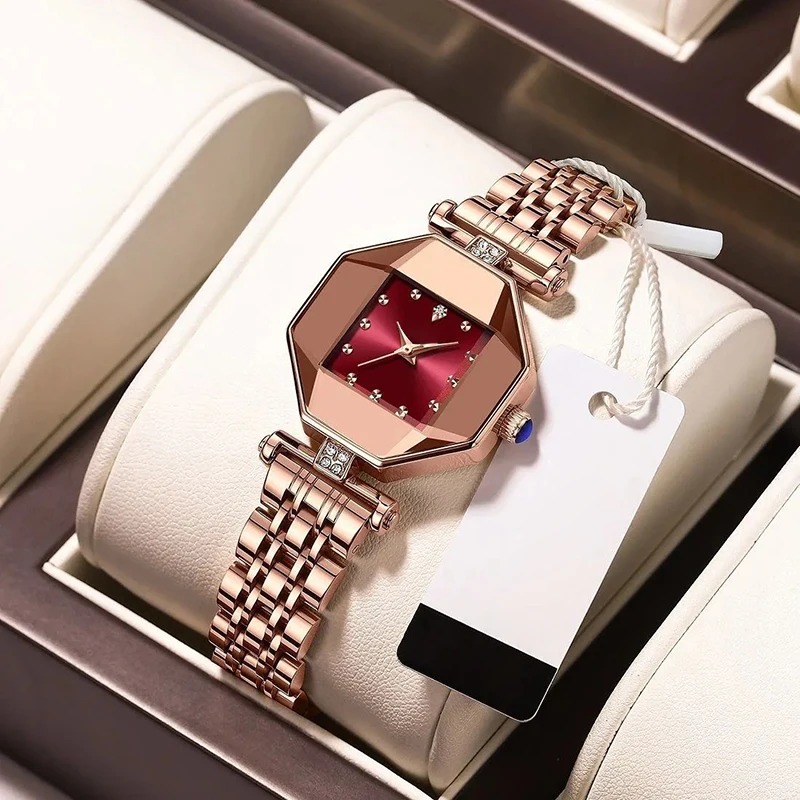 

2022 Luxury Ladies Quartz Watch Square Small Green Watch Steel Quartz Watch Waterproof Casual Fashion Women Watches Holiday Gift