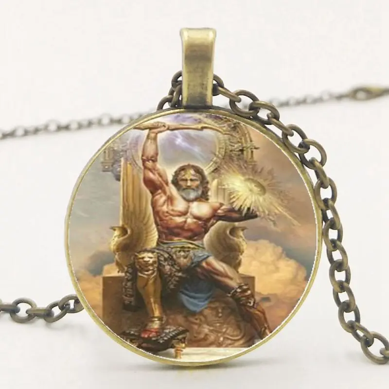 

2023 New Greek Mythology Raytheon Zeus Pendant Necklace Glass Necklace Necklace Sweater Chain