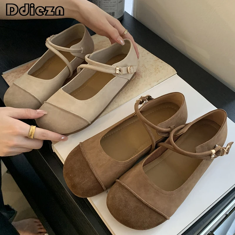 

Lolita Ladies Shoes Rubber Women Sandals Flats Buckle Strap Ballet Flats 2023 Female Casual Outside Buckle Strap Mary Janes