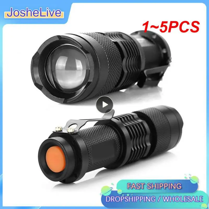 

1~5PCS UV Flashlight 365/395nm Portable Mini Ultraviolet Torch Waterproof Zoomable Violet Light Pet Urine Scorpion Detector UV