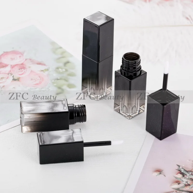 

Тюбики для блеска для губ с частной этикеткой, градиентные черные пустые косметические тюбики, «сделай сам», блеск для губ, дорожный флакон, инструмент для макияжа, контейнеры для бальзама для губ