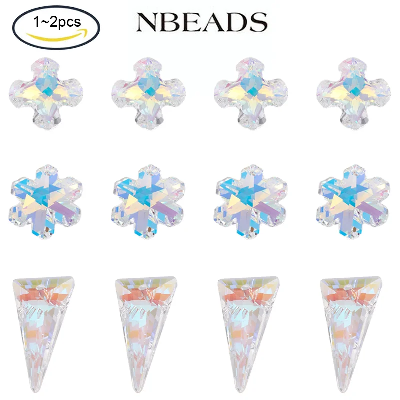 

1-2PC K9 Glass Rhinestone Pendants Imitation Austrian Crystal Faceted Flower Crystal For DIY Jewelry Accessories Finding Making