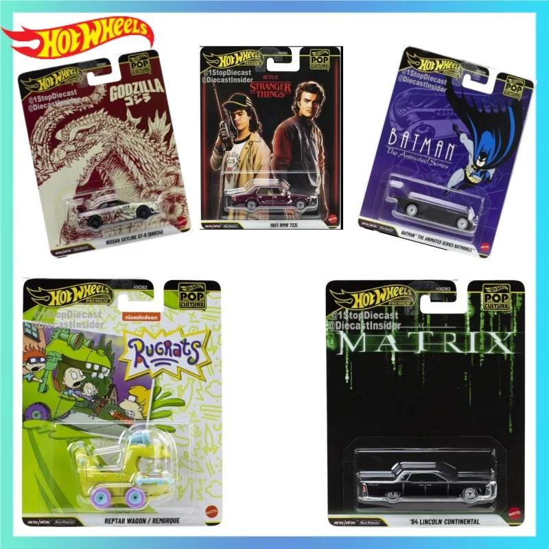 Фото Hot Wheels Hxd63 Развлекательная культура серии игрушек-Nissan Gtr Godzilla Stranger Things BMW Lincoln Alloy Car-Cast Gift №1