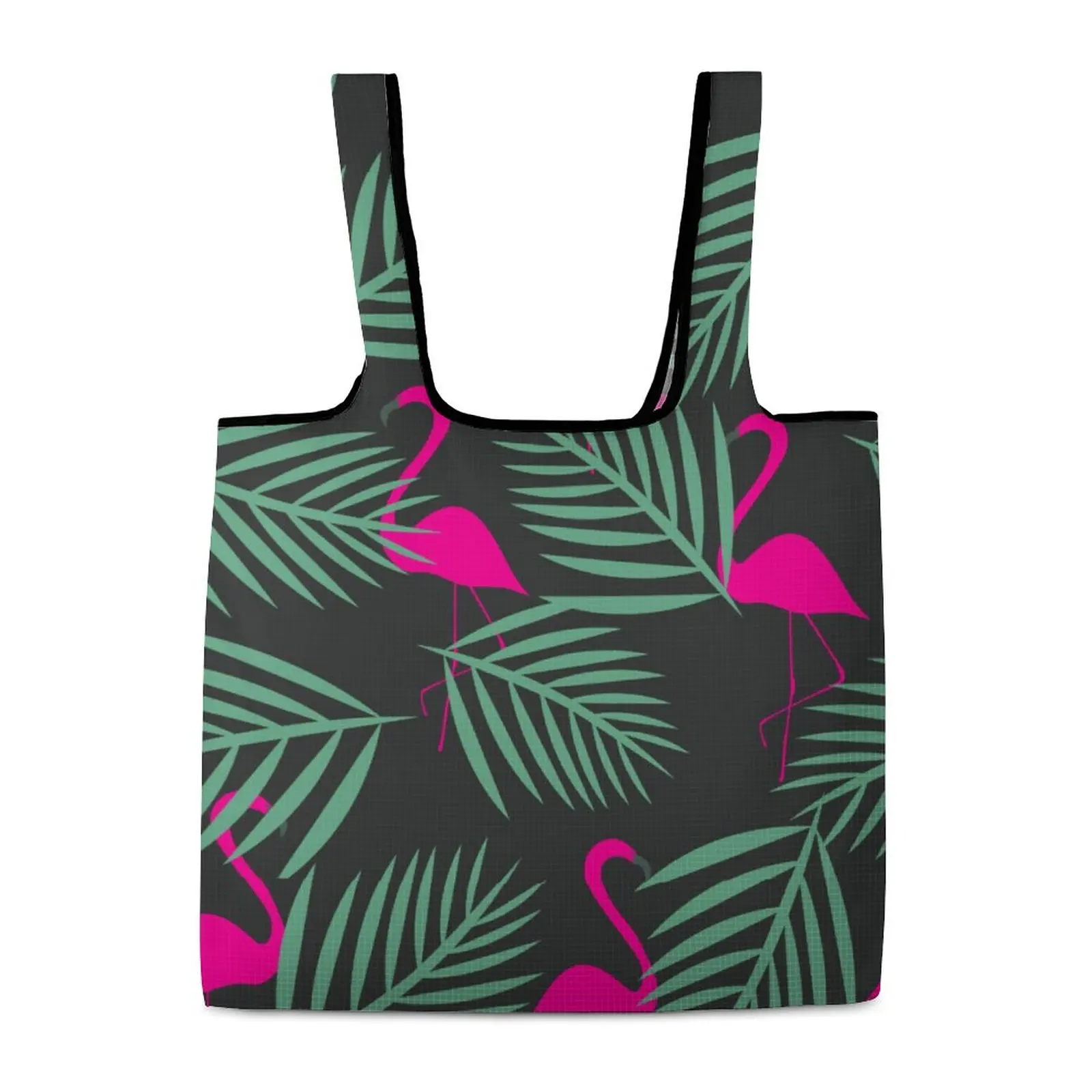 Customized Patterns Portable Tote Bag Plain Cloth Large Capacity Zipperless Lightweight Waterproof  Bag Shopping Beach Bag