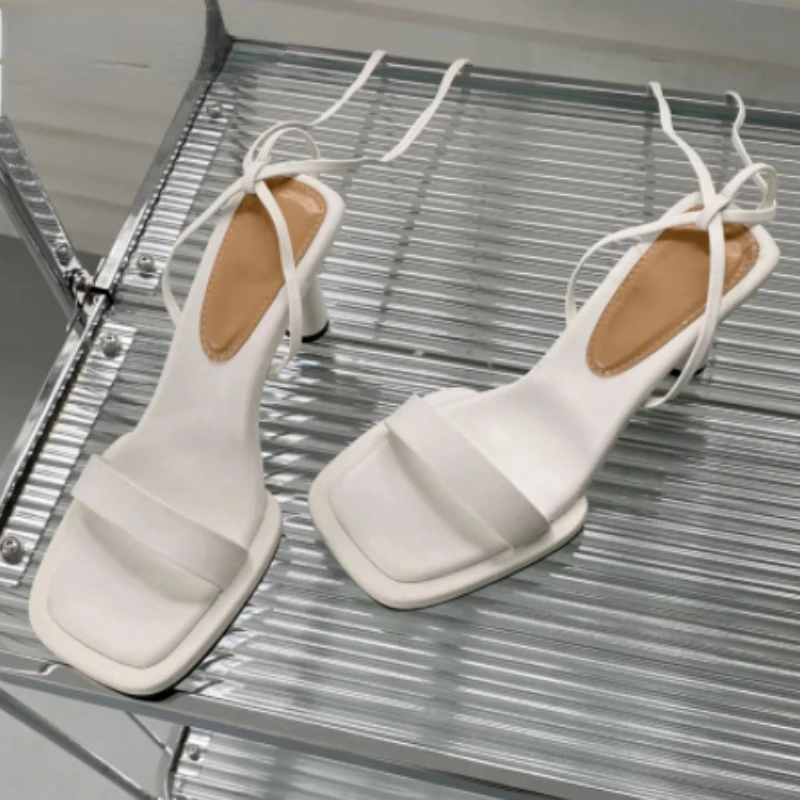 

2022 Summer New Brand Women Ankle Strap Sandal Thin High Heel Ladies Dress Pumps Shoes Outdoor Gladiator Dress Sandals
