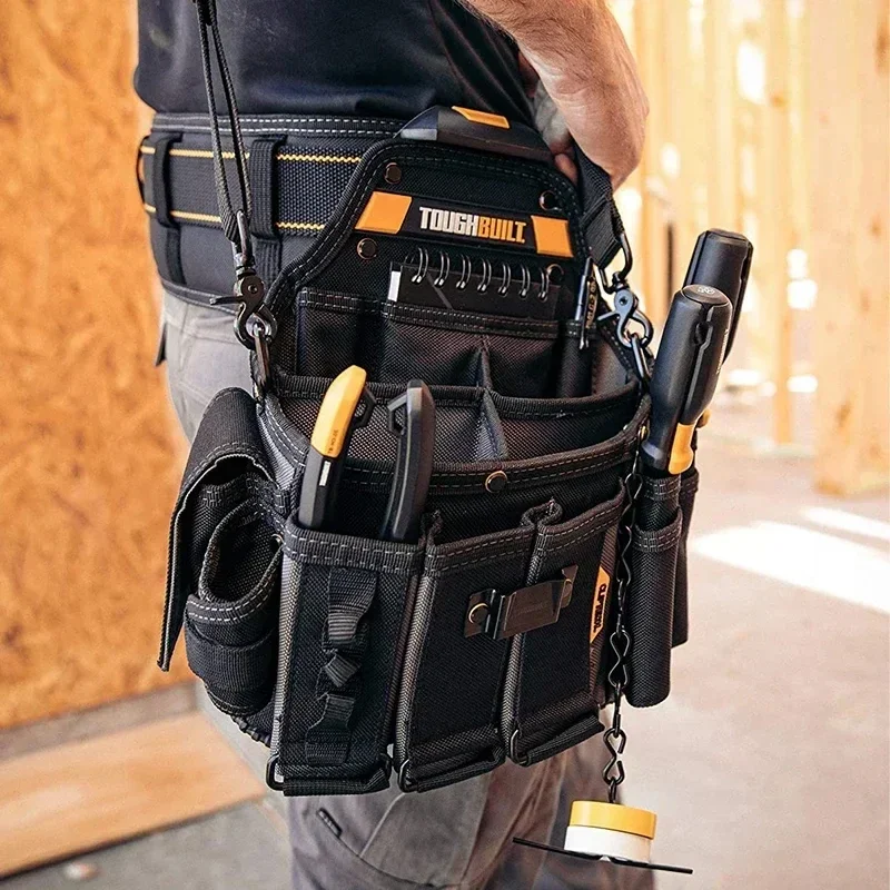 Фото TOUGHBUILT TB-CT-104 Сумка для инструментов увеличенного размера для электриков с плечевыми ремнями и пряжкой для крепления. №4