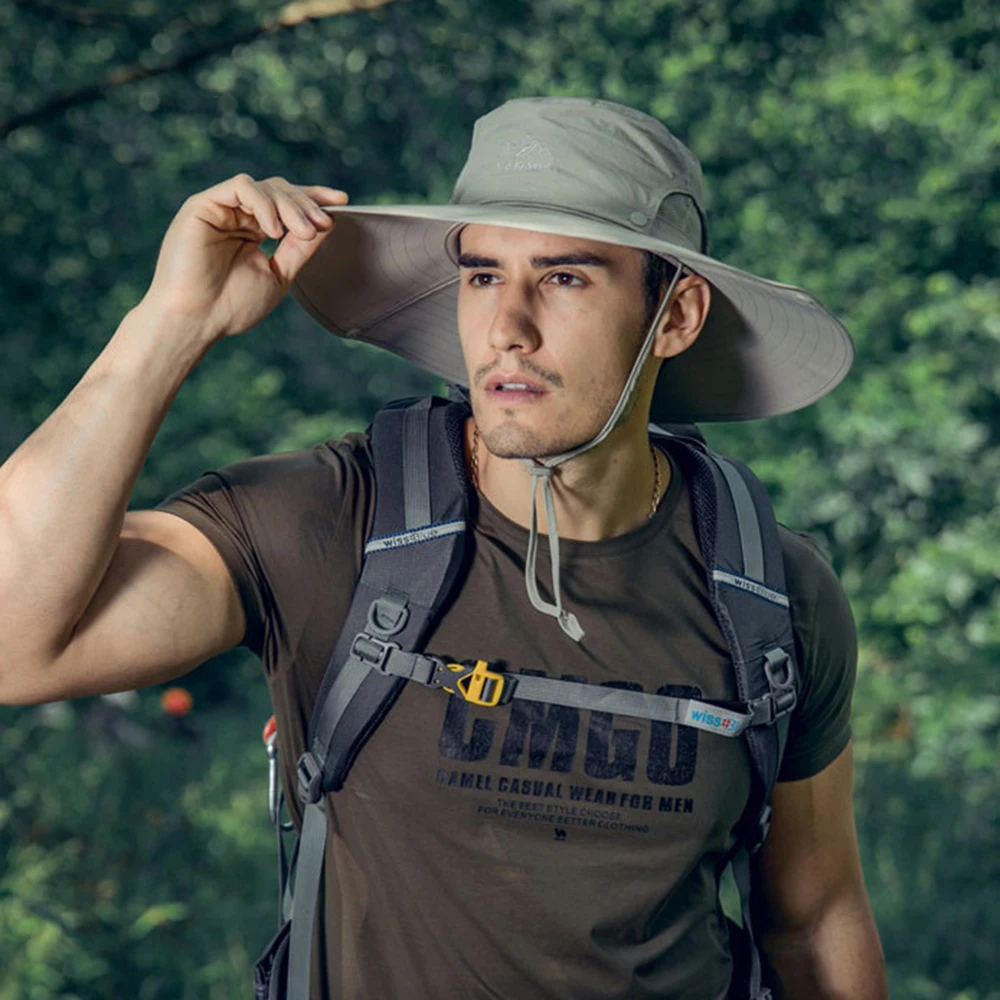 

Men's Sun Protection Hat Wide Brim Fisherman's Hat for Fishing Hiking UV Sun Protection Hat for Camping Summer Quick-drying