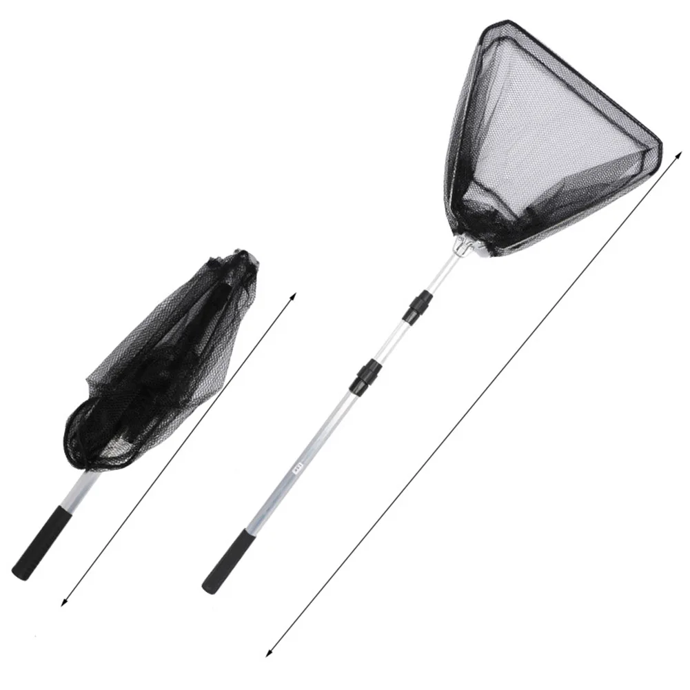 

Bold and Sturdy Aluminum Alloy Net Pole with Ultralight Triangular Fishing Net Suitable for All Levels of Anglers