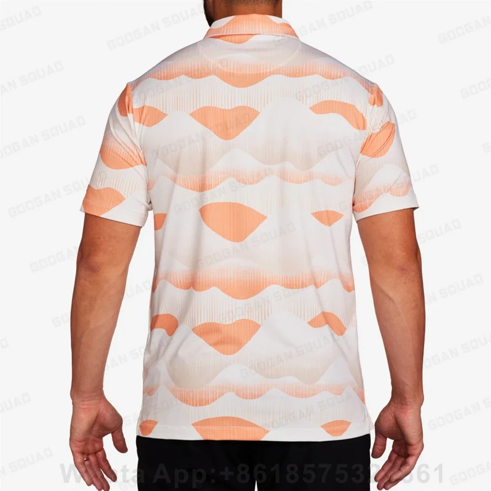 Футболка-поло мужская с коротким рукавом и принтом