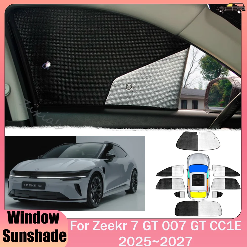 Фото Для Zeekr 7 GT 007 GT CC1E 2025~2027 2026: Алюминиевая солнцезащитная пленка для окон автомобиля, солнцезащитный козырек для люка и лобового стекла, аксессуары для интерьера №2