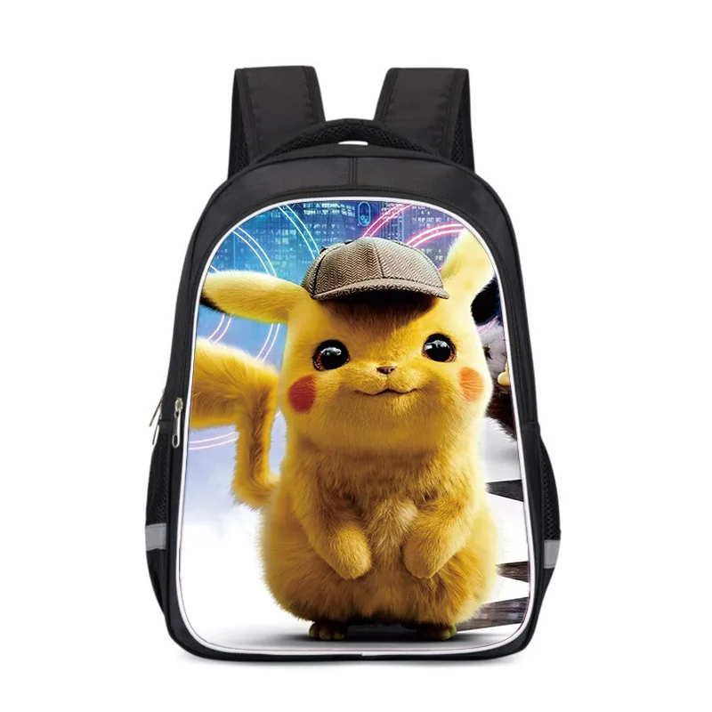 

Pikachu Backpack Anime Pokemon Oxford Cloth School Bag for Children Gift