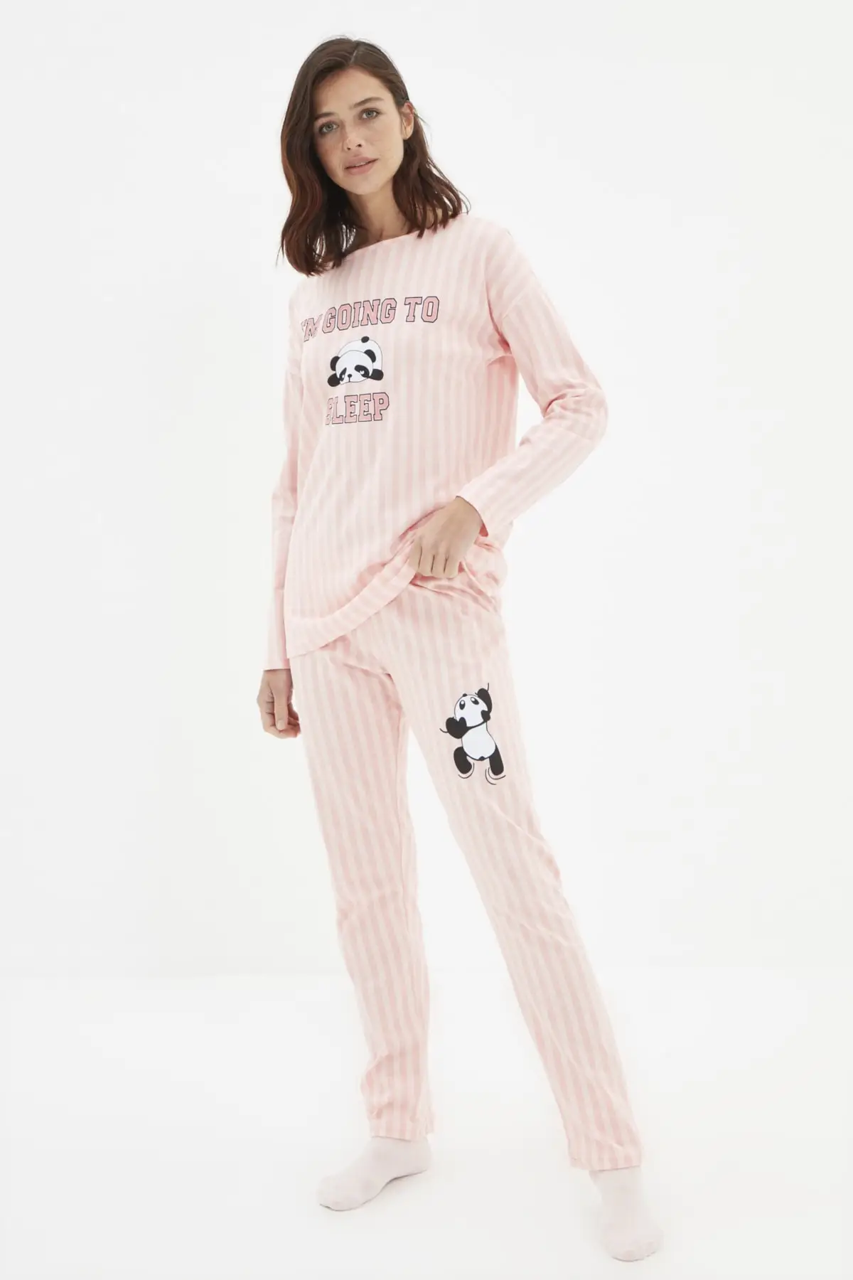 

Trendyol Printed Knitted Pajamas Set THMAW22PT1443
