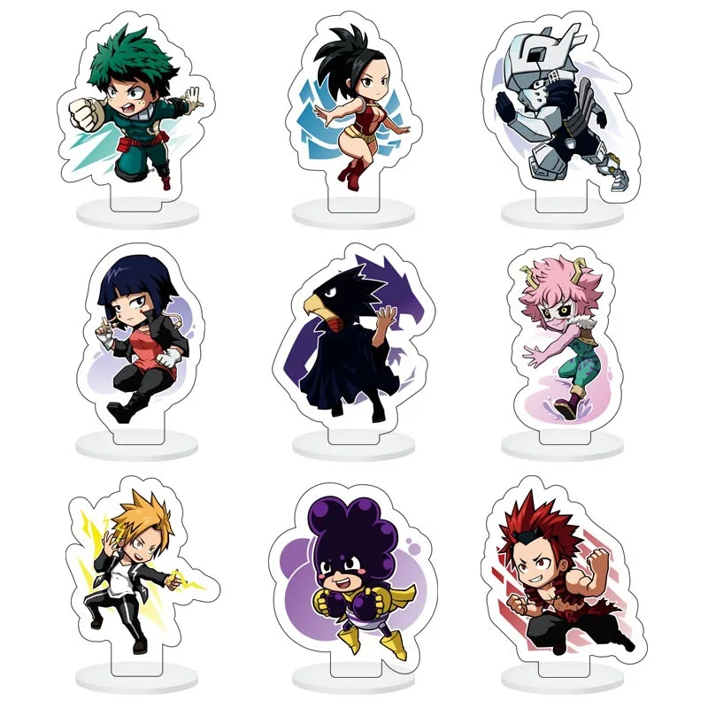 

Anime My Hero Academia Bakugou Katsuki Todoroki Shoto Stand Plate Keychain Kawaii Cosplay Figure Accessories Prop Gift