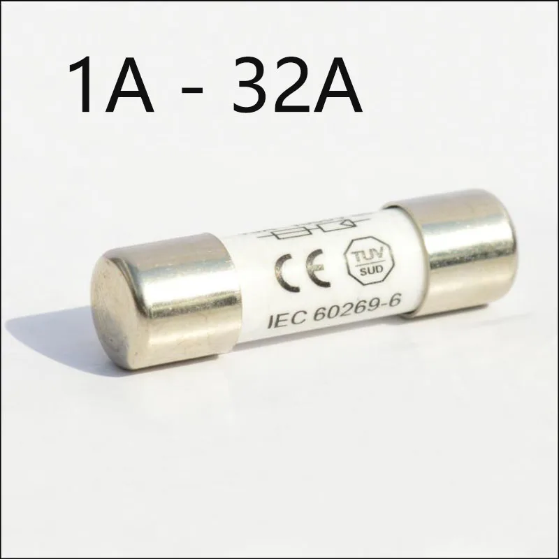 

Солнечный ПВ предохранитель Fuse DC1000v 10*38mm Fuse 1A-32A металлический сплав, предназначенный для солнечных батарей PV высокого напряжения DC страхова...