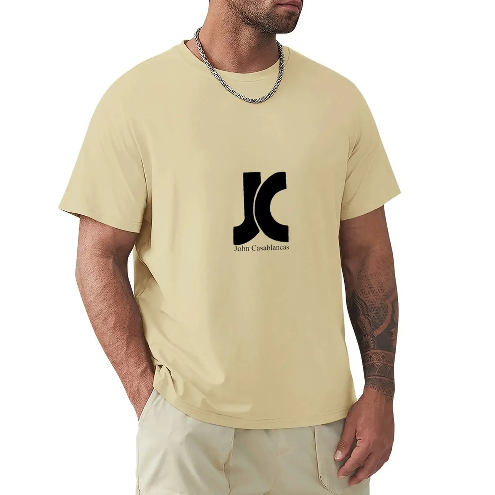 Новая модная Тяжелая Винтажная летняя футболка с круглым вырезом John Casablancas