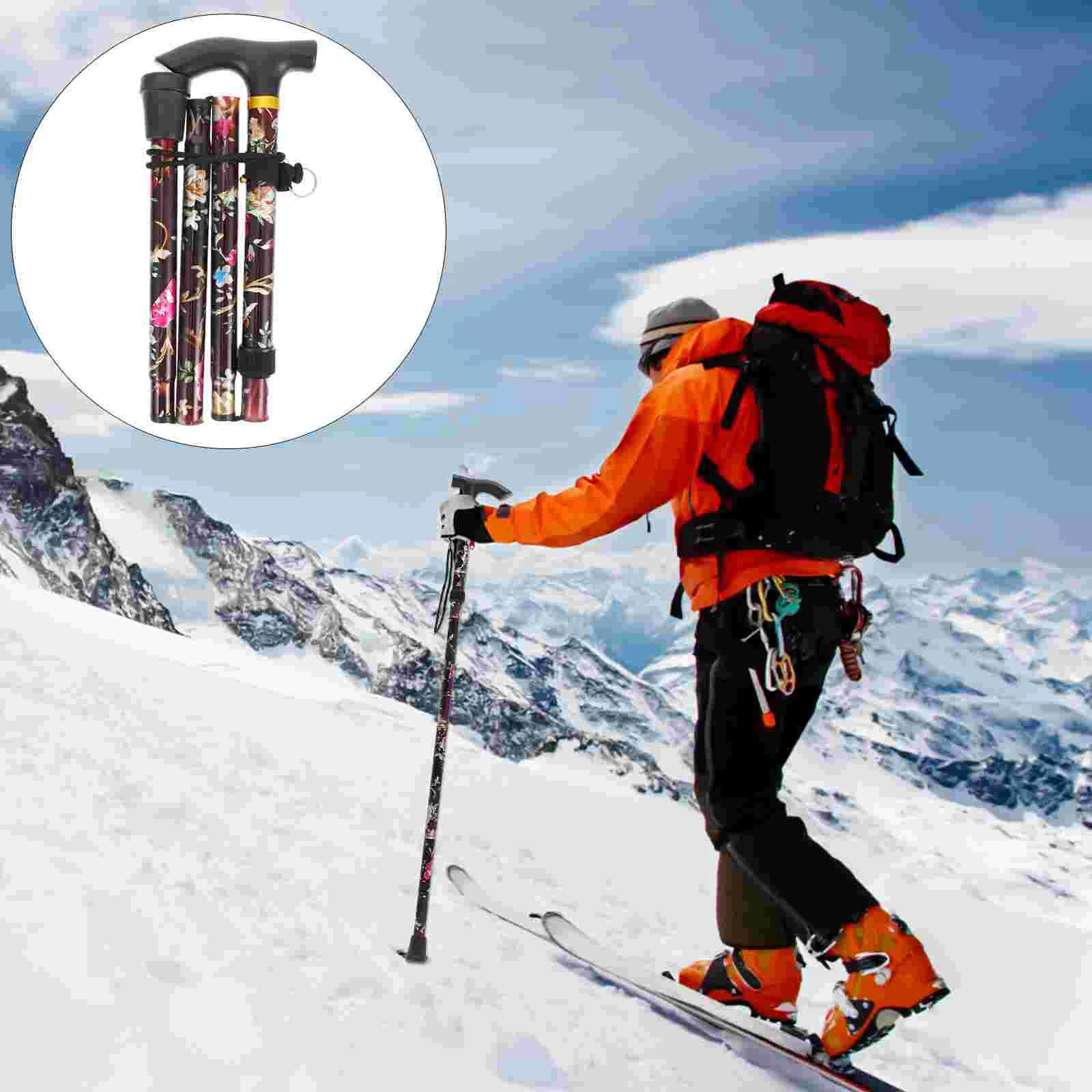 

Trekking Hiking Poles Walking Stick Alpenstock Polefolding Outdoor Portable Elderly Camping Sticks