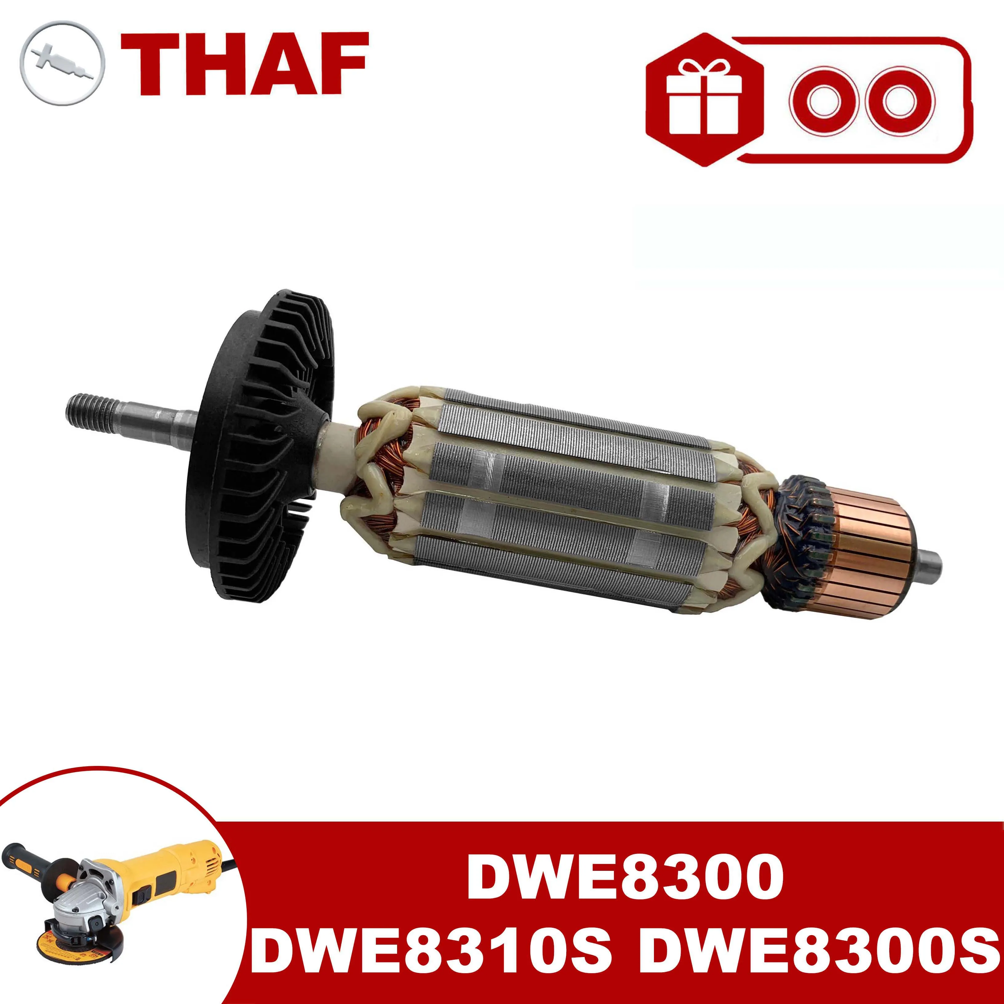 

AC 220V 240V DWE8300 DWE8310S DWE8300S Якорь Ротор For DEWALT УГЛОВАЯ ШЛИФМАШИНА Запчасти Болгарка DWE 8300