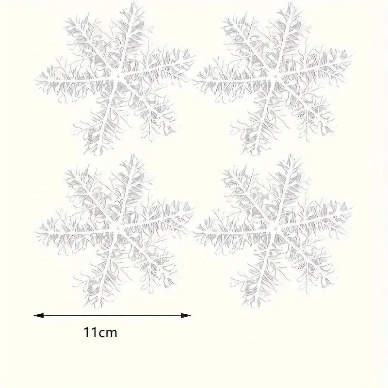 30 шт. пластиковые матовые рождественские снежинки хлопья белая рождественская