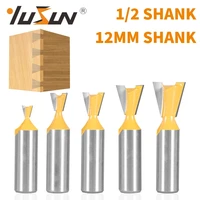 yusun 5pcs 1212 7mm shank dovetail joint router bit 14 degree woodworking milling cutter for engraving bits face mill