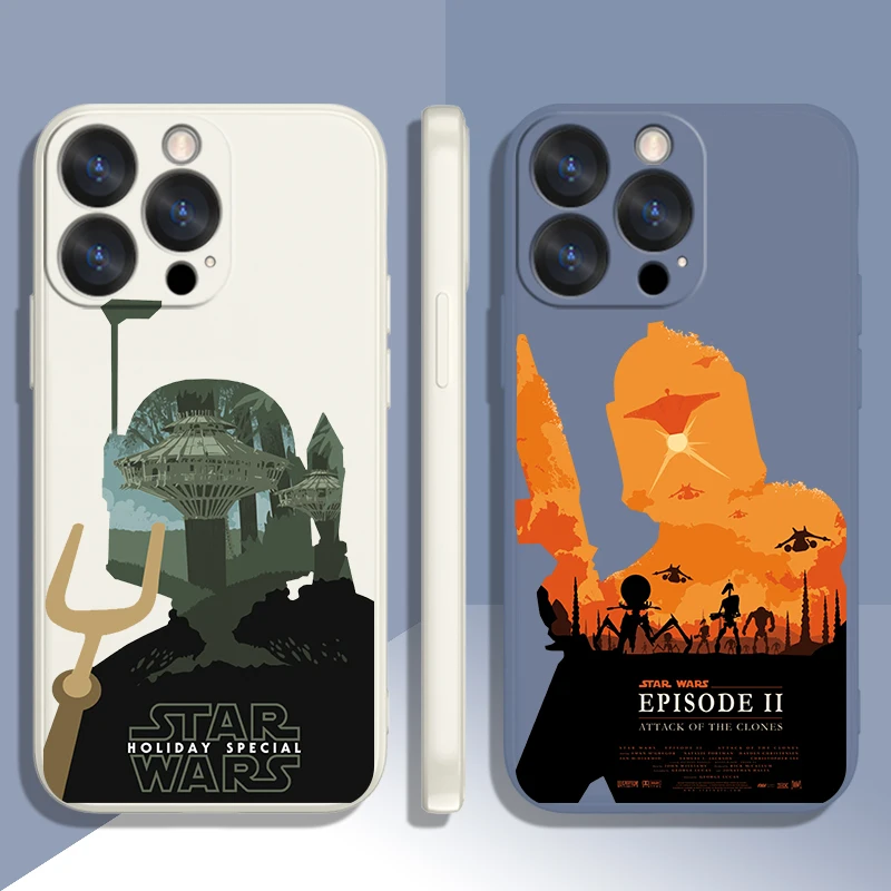 

Star Wars Movie Pattern Case For Apple iPhone 14 13 12 Mini 11 Pro XS MAX XR X 8 7 6S SE Plus Liquid Rope Phone Cover Shell Capa