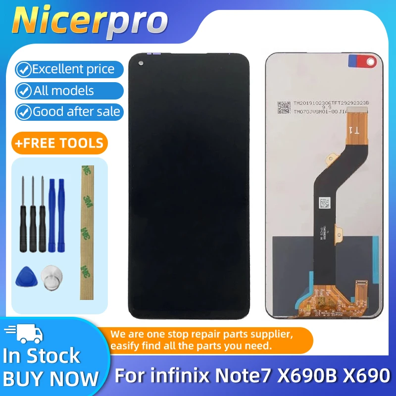 Оригинальный ЖК-дисплей для INFINIX X690 X690B детали Infinix note7 сенсорный экран tecno Note 7 |