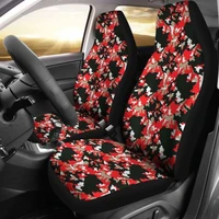 black red and gray skull camouflage camo car seat coverspack of 2 universal front seat protective cover