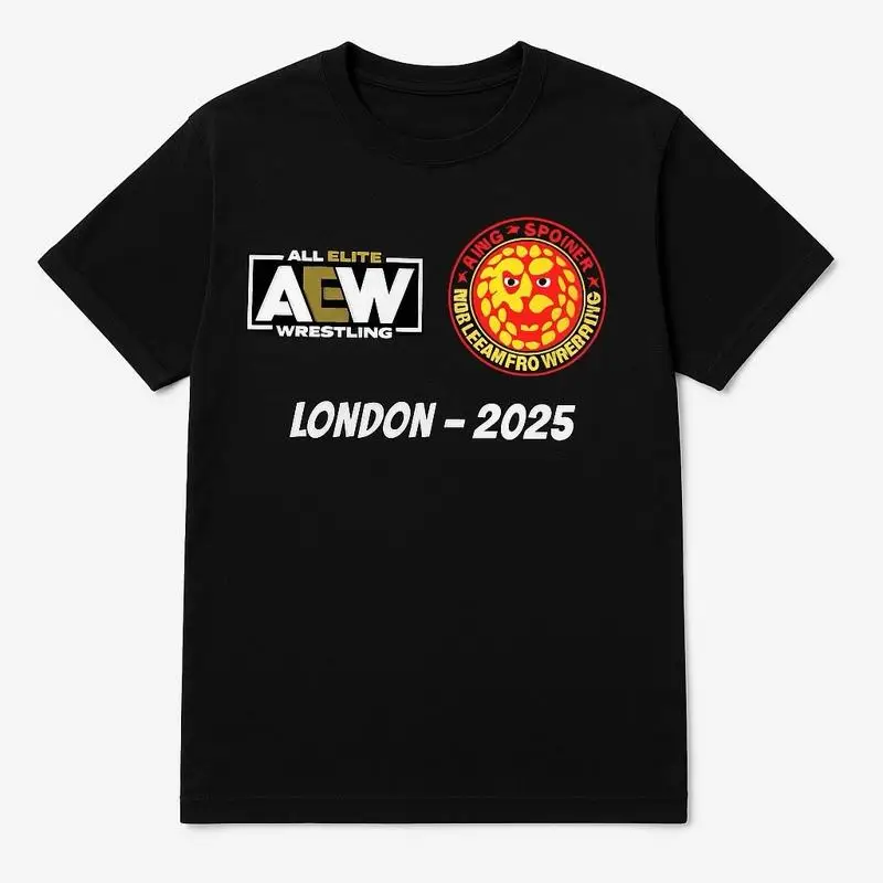 Фото Футболка AEW All Elite Wrestling X NJPW Forbidden Door London 2025 (СЕРЕДНЯЯ) №1