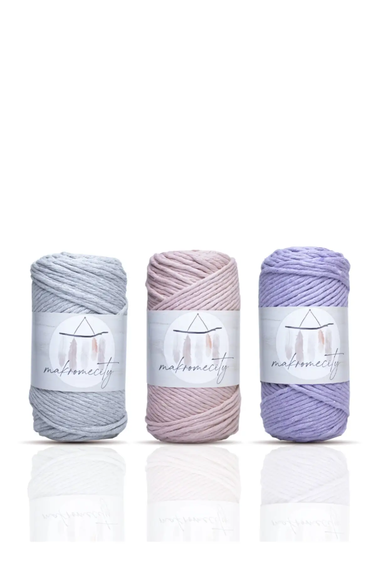 

Premium taran macrame rope 3mm macrame taranable hobby 3mm gray baby pink lilac cotton 250 + orange 50-99m knitting yarn