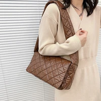 2022 fashion women shoulder bag handbag purse luxurious designer brand plaid underarm bag travel female armpit small satchel