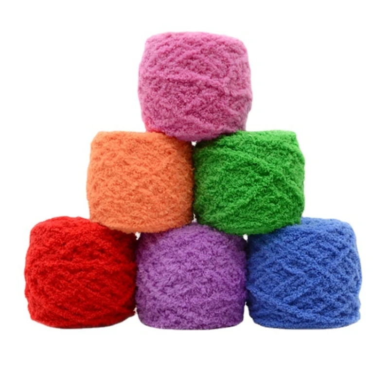 

100g/Pc Soft Coral Smooth Velvet Towel Yarn Knitting Baby Warm Scarf Yarn For DIY Hand Knitting Wool Crochet For Sweater Coat