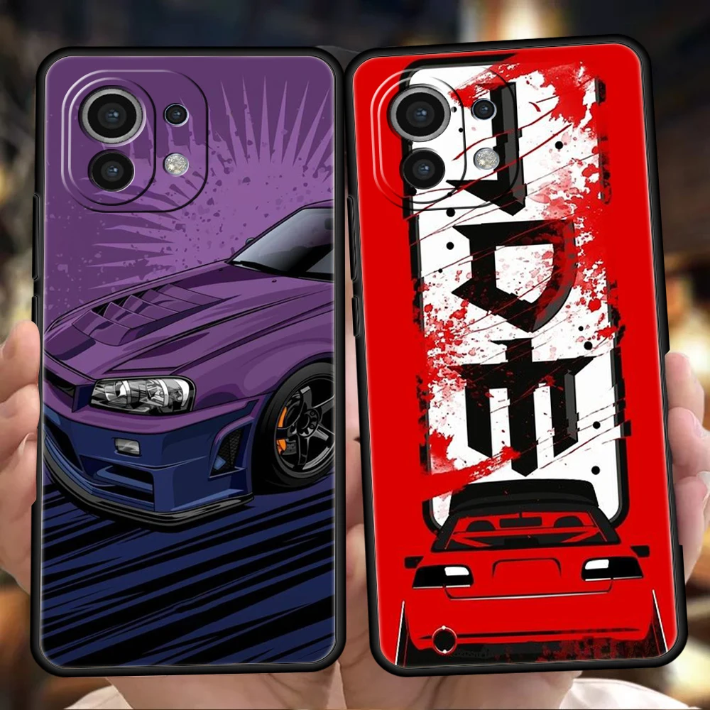 

JDM Sports Cars Male Men Phone Case Cover for Xiaomi Redmi Poco F4 F5 M4 M3 X3 X4 X5 NFC Pro Mi 11 Ultra 12T 12 Pro Soft Shell