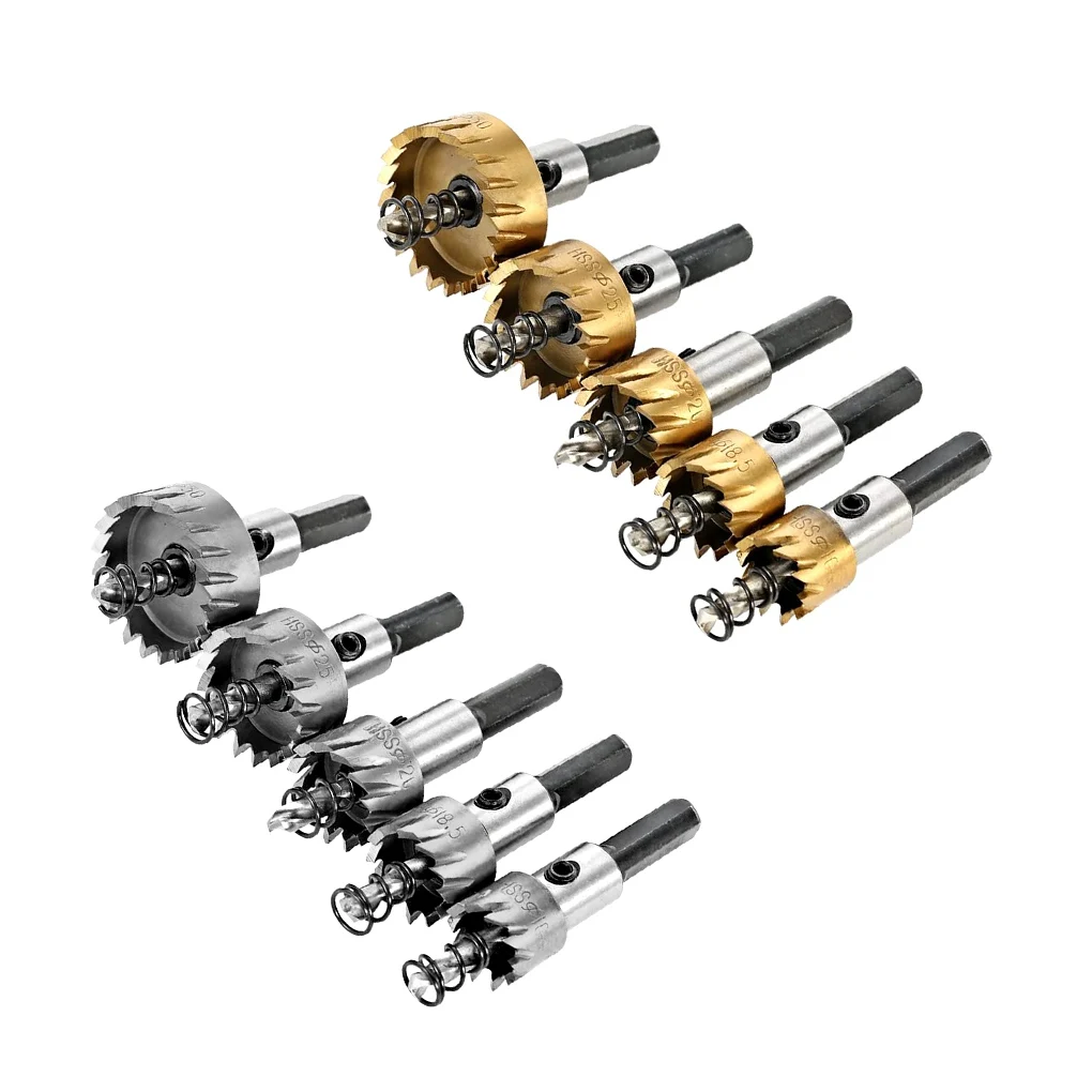 

5 Packs Hole Opener Drill Bits Metalworking Woodworking High-speed Steel Drilling Hand for Metal Plate Stainless Steel